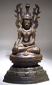 Burmese Bronze Arakan Buddha 17th/18th Century