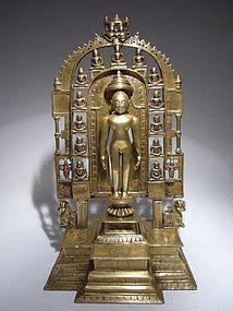 Rare and Large Indian Jain Bronze Shrine