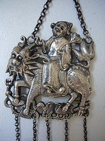 Chinese Late Qing Silver Pendant