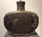 Han Dynasty Bronze Wine Flask ' Bian Hu '