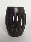 Chinese Zitan Drum Toggle 19th Century