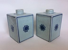 Chinese Qianlong Porcelain Tea Caddies