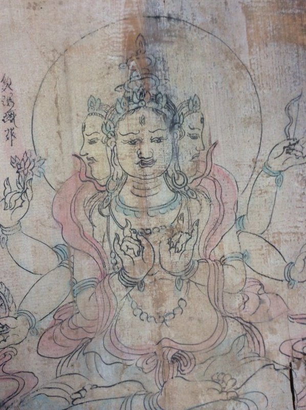 Tang Panel Nr. 6 with Painting of a Bodhisattva