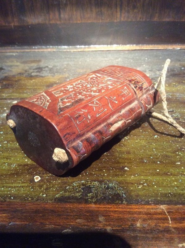 Chinese Boxwood Tobacco Box Qing Dynasty