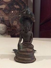 Burmese Bronze Buddha with Naga 18th/19th Century