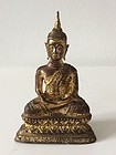 Thai Ratanakosin Gilded Bronze Buddha 19th Century