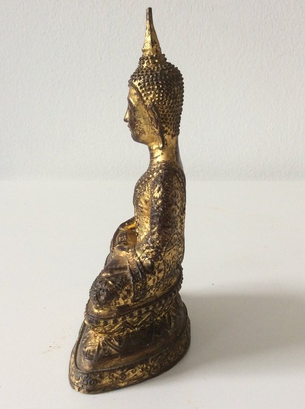 Thai Ratanakosin Gilded Bronze Buddha 19th Century