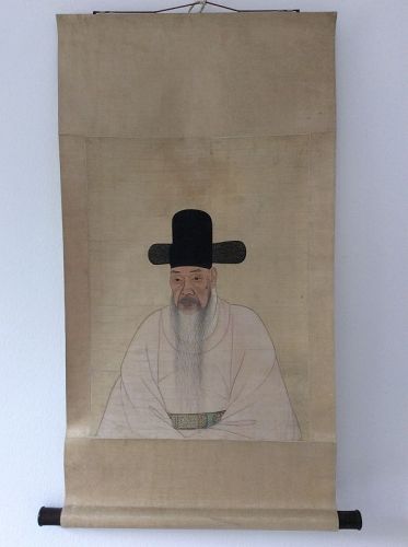 Korean Portrait on Silk 19th Century