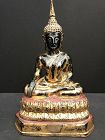 Thai Lacquered Bronze Buddha
