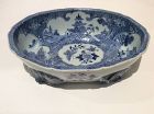 Chinese Export B&W Serving Bowl Qianlong