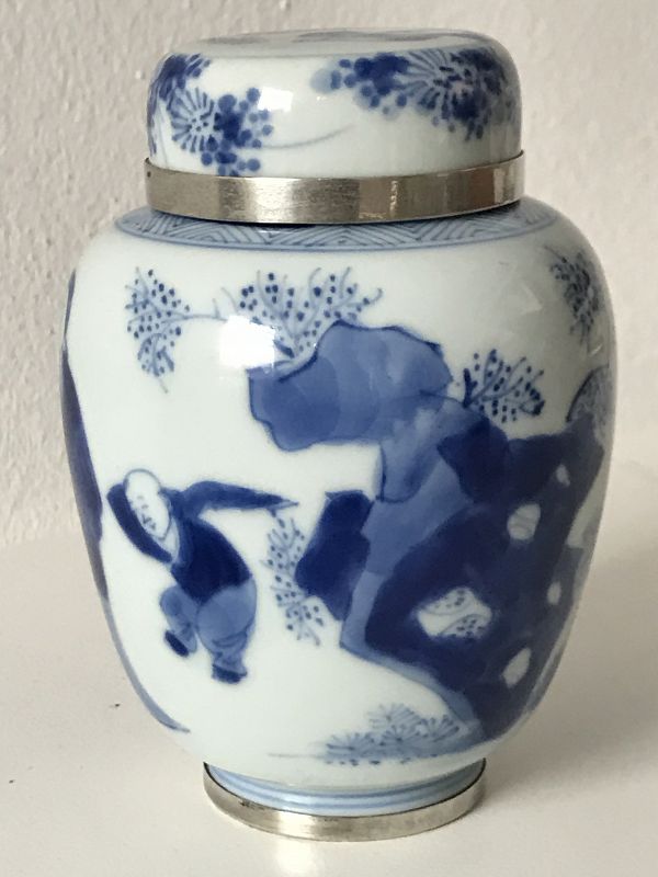 Chinese Kangxi Jar with Dutch Silver mounts
