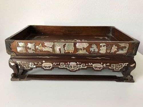 Chinese Hardwood Scholar's Tray 19th Century