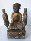 Chinese Gilt Wood Guanyin Dated 1830