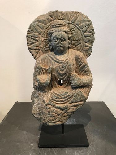 Gandhara Grey Schist Buddha