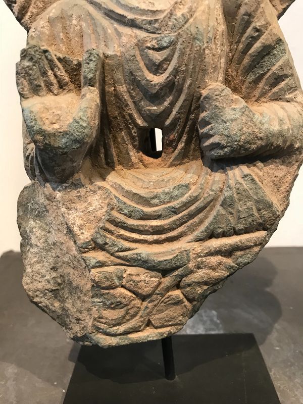 Gandhara Grey Schist Buddha