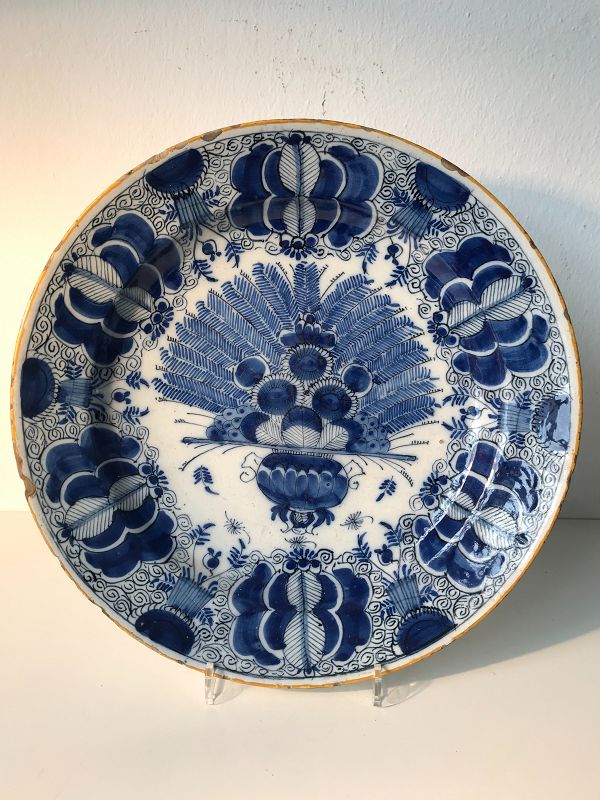 Dutch Delftware ‘Peacock’ Charger 18th Century
