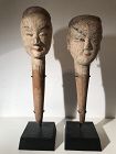 Pair of Chinese Puppet Heads