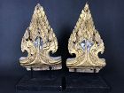 Pair of Thai Gilded Architectural Ornaments