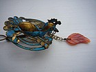 Chinese Kingfisher Hairpin in the Shape of a Bird
