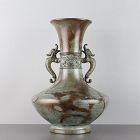 Japanese Bronze Hannya Kankei Vase