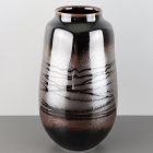 Black Arita Porcelain Vase by Fujii Shumei