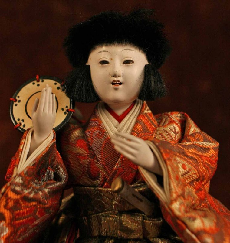 Band of Five Japanese Musician Dolls with Fine Details