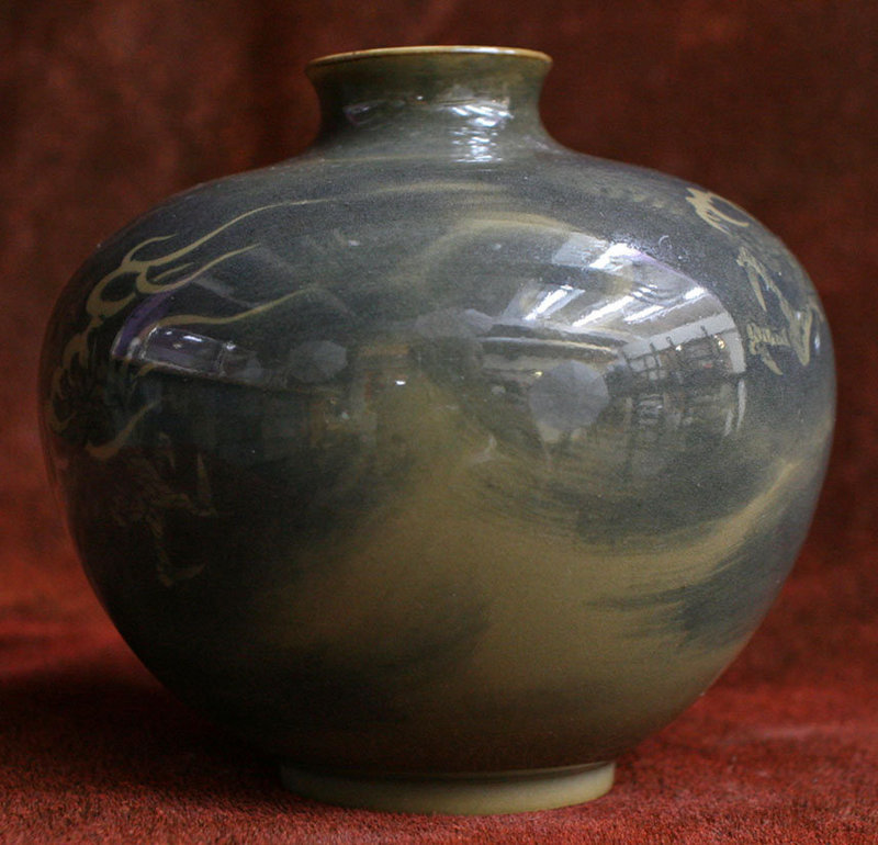 Meiji Period Koransha Porcelain Dragon Vase