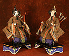 Rare Pair of Girl's Day Palace Guardian Dolls