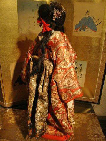 19th Century Bunraku Puppet and Painting of Osome