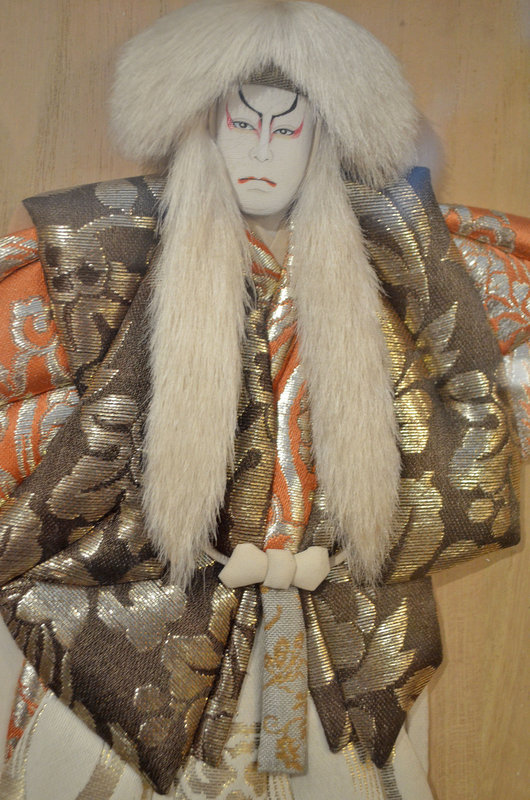 Pair of Framed Oshi-e Ningyo of Two Kabuki Actors