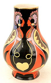 Japanese Satsuma Deco-Style Floral Vase by Kinkozan