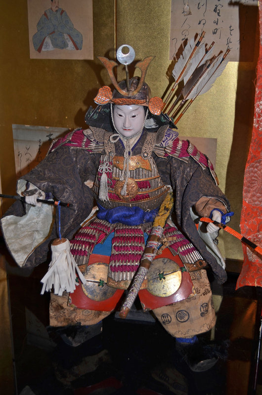 Late Edo Period Musha Ningyo of Samurai and Attendant