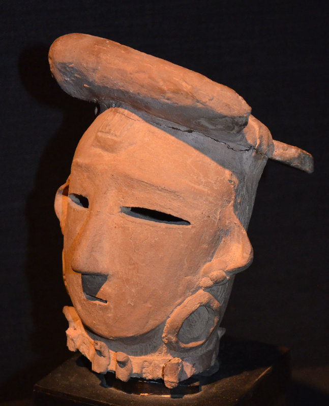 Rare Japanese Haniwa Clay Bust of a Young Wealthy Woman