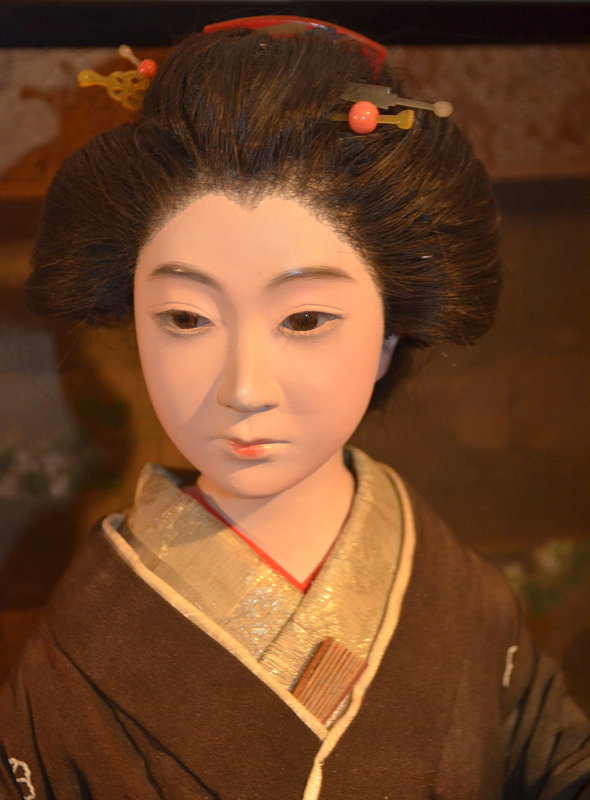 Very Large and Rare 19th Century Bijin Iki Ningyo