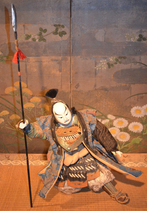 Rare 18th Century Kato Kiyomasa and Attendant Dolls