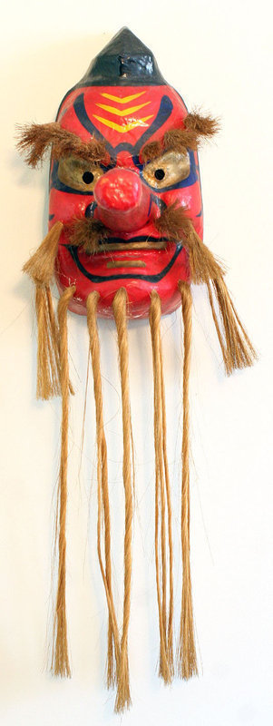 Large, Powerful Tengu Mask by Renowned Artisan Hashimoto Yoshinobu