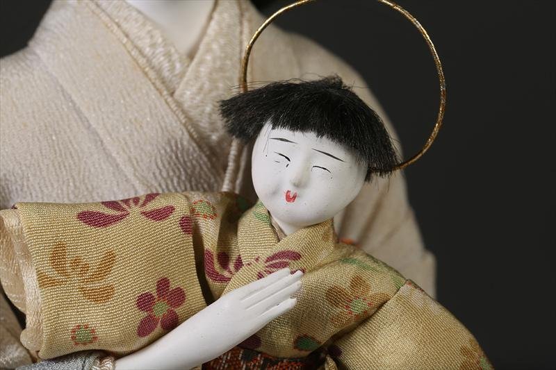 Japanese Ningyo of a Mother and Child or Mary and Child