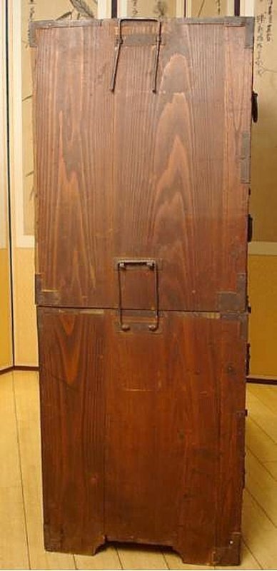 Japanese Antique Yonezawa Isho Tansu Clothing Chest