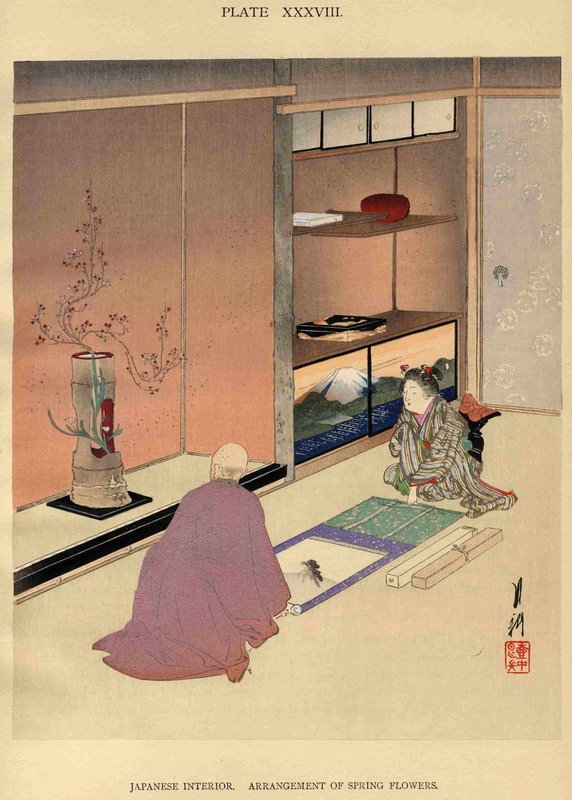 Japanese Antique Book w/14 Prints by Ogata Gekko