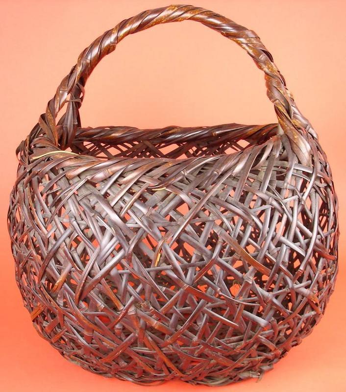 Japanese Antique Basket, Fine Example of Early 20th Cty