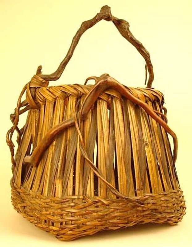 Very Fine, Early Ikebana Basket with Richly Hued Patina