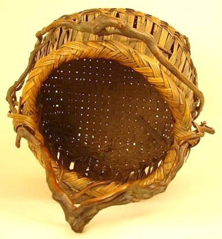 Very Fine, Early Ikebana Basket with Richly Hued Patina