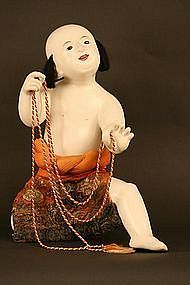 Large and Very Expressive Ningyo, Japanese Sumo Doll