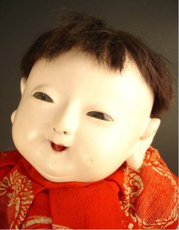 Tall, Early 19th Century Ningyo, Japanese Hugging Doll