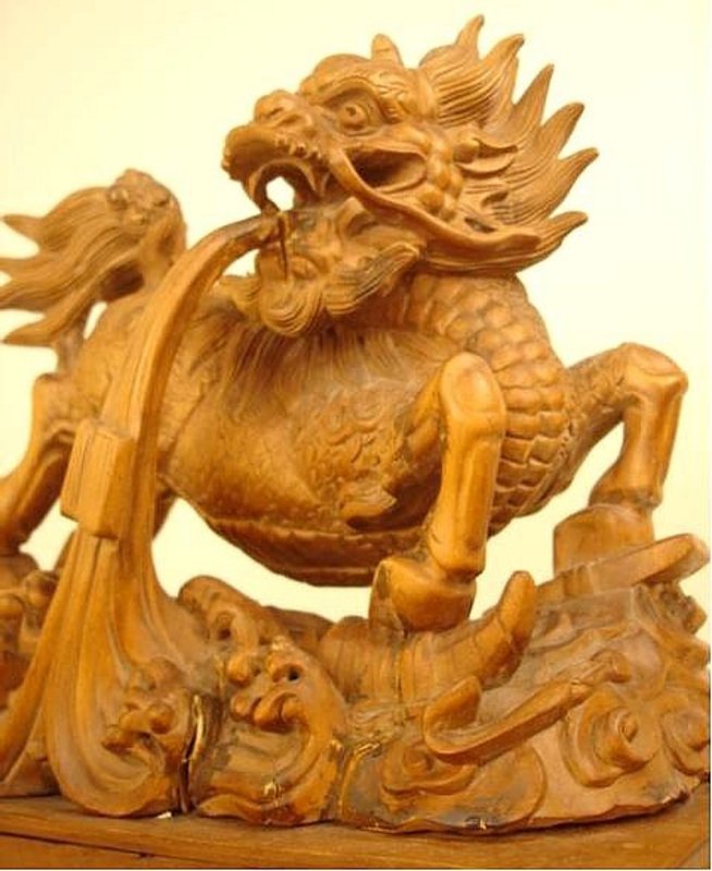 Large Japanese Okimono Sculpture of the Mythical Kirin