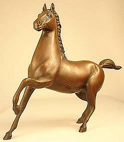 Japanese Antique Bronze Sculpture of a Galloping Horse