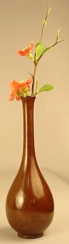 Early 20th Century Japanese Bronze Tear Drop Vase