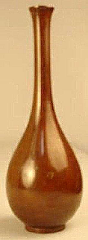 Early 20th Century Japanese Bronze Tear Drop Vase