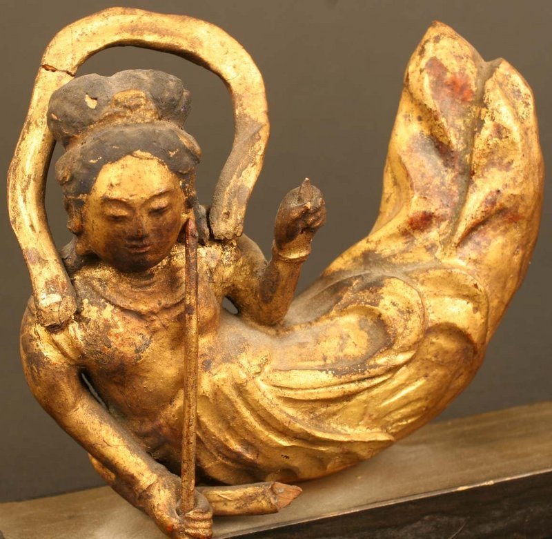 Pair of Exquisite Gilded 18th Century Japanese Angels