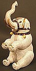 Rare Japanese Cloisonne Sculpture, Circus Elephant Jar